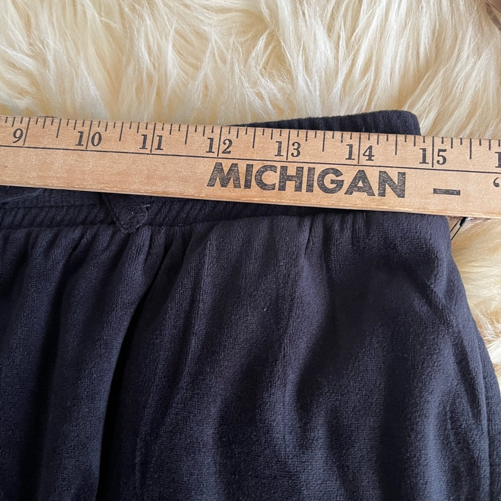 Rae Dunn Black Velvet Halloween Trick or Treat Pants - Picture 5 of 6